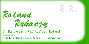 roland rakoczy business card
